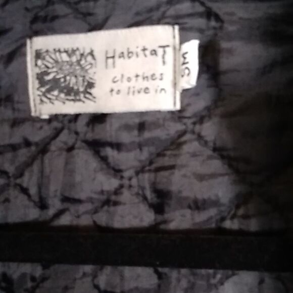 Habitat Clothes To Live In Women Jacket Vest Black Size SM 100% Cotton Courduroy - Picture 7 of 16
